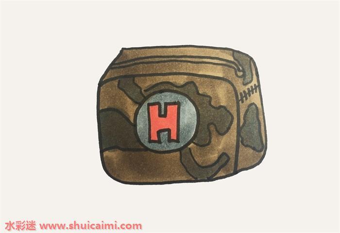 吃鸡急救包怎么画 吃鸡急救包简笔画图片大全带颜色