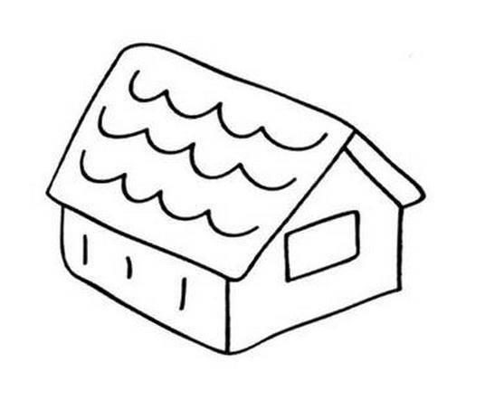 简笔画 房子简笔画房子图片带颜色