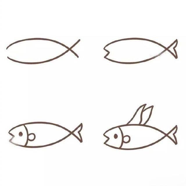 鱼图片简笔画 小金鱼图片简笔画
