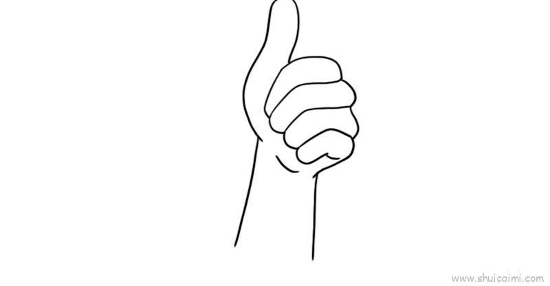 你最棒手势儿童画怎么画 你最棒手势简笔画简单又好看