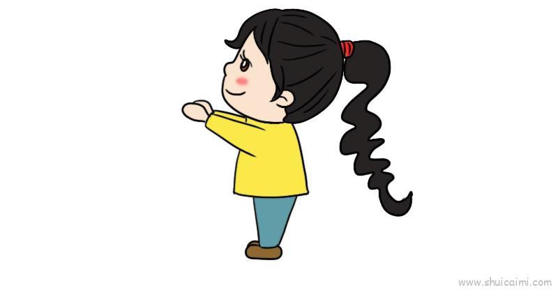 长头发女孩儿童画怎么画 长头发女孩简笔画简单又好看