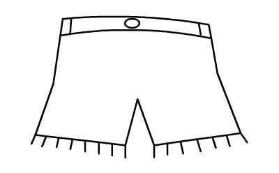 短裤画法简笔画图片_短裤怎么画简笔画