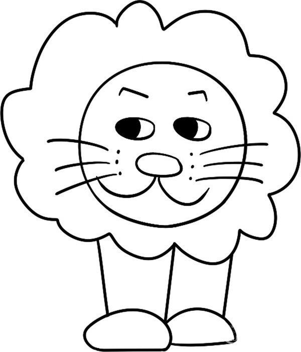 温顺的小狮子的简笔画怎么画 温顺的小狮子简笔画步骤