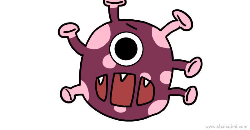新型冠状病毒教程儿童画怎么画 新型冠状病毒教程简笔画好看