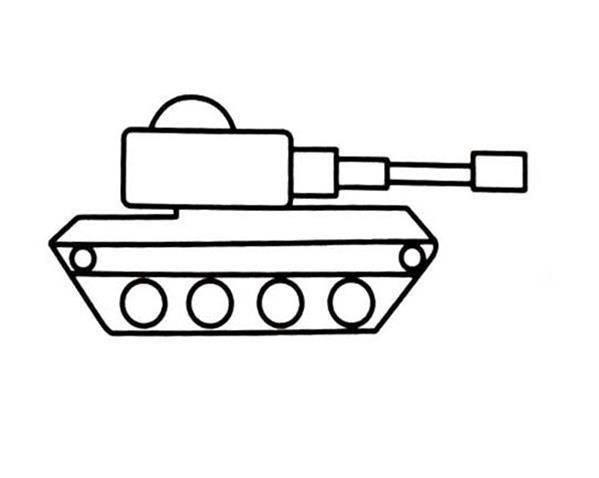 简笔画坦克 画一辆霸气装甲车