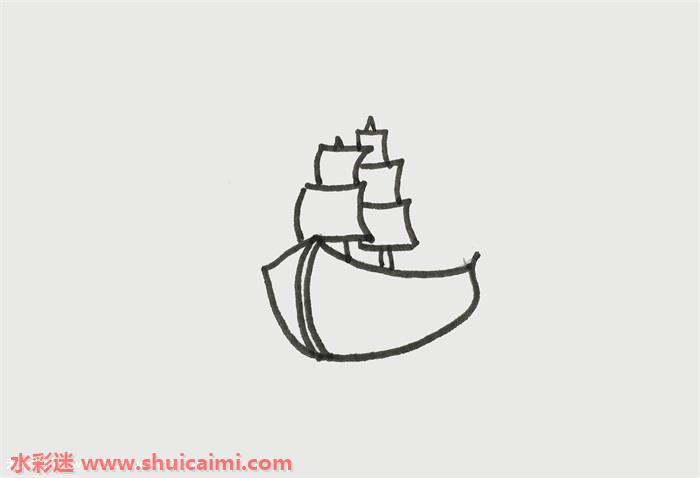 古代船怎么画 古代船简笔画漂亮卡通