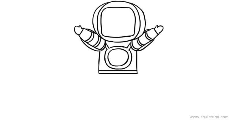 太空人儿童画怎么画 太空人简笔画简单