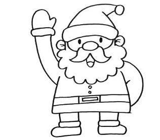圣诞老人简笔画 圣诞老人简笔画可爱