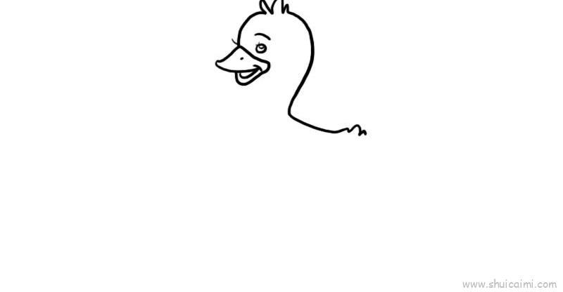 小黄鸭儿童画怎么画 小黄鸭简笔画步骤