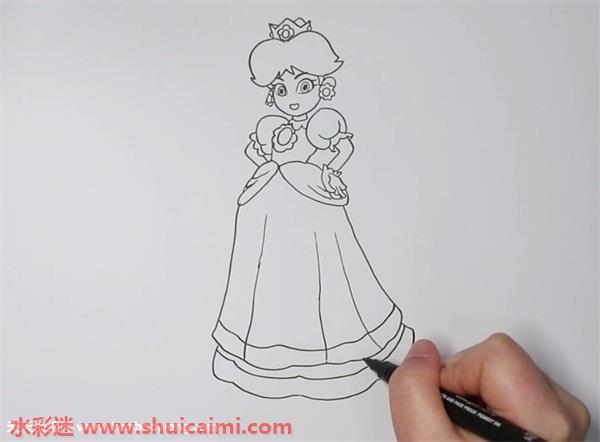 黛西公主怎么画 黛西公主简笔画图片大全彩色