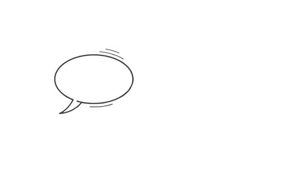 对话框简笔画怎么画 对话框简笔画图片