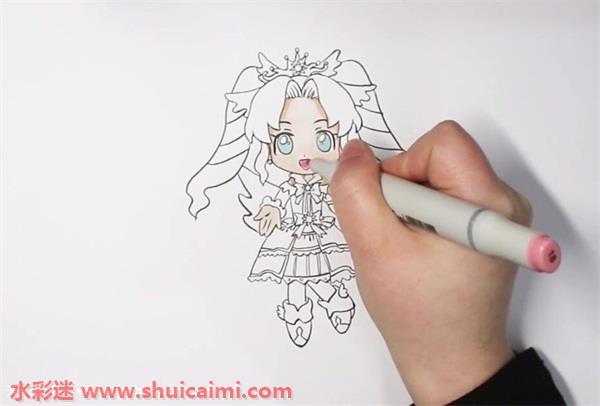 彩俐公主怎么画 彩俐公主简笔画漂亮彩色
