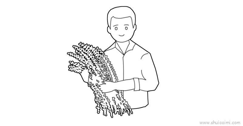 农民儿童画怎么画 农民简笔画画法