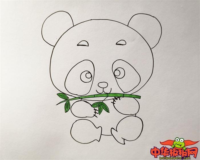 抱着竹子熊猫怎么画 抱着竹子熊猫简笔画简单易画彩色