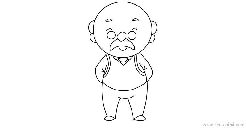 爷爷儿童画怎么画 爷爷简笔画图片大全