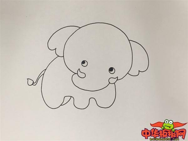 大象怎么画 大象简笔画简单易画彩色