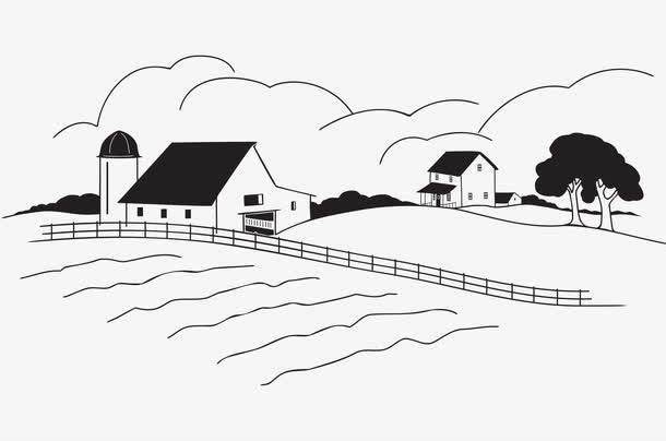 乡村简笔画图片大全 乡村简笔画图片大全带颜色