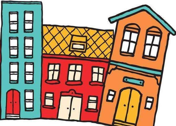 楼房简笔画 楼房简笔画图片大全