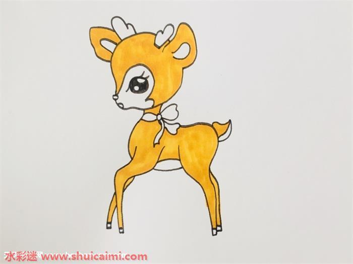 梅花鹿怎么画 梅花鹿简笔画简单彩色