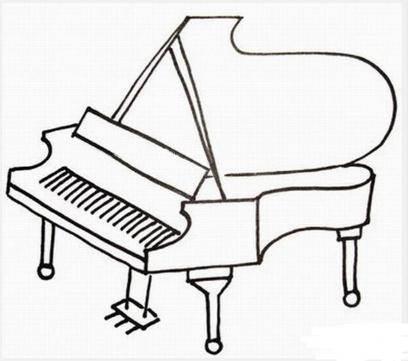钢琴的简笔画图片大全 钢琴的简笔画图片大全可爱