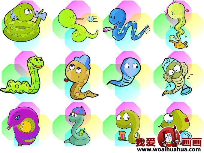 蛇-各种形态的小蛇图片大全简笔画怎么画 蛇-各种形态的小蛇图片大全简笔画好看