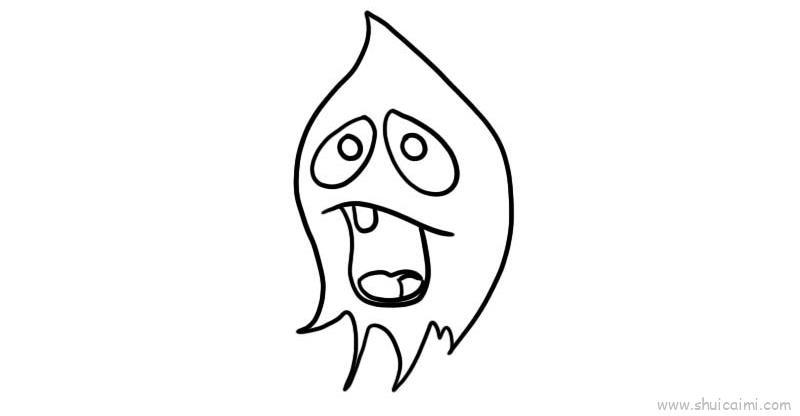 恐怖幽灵儿童画怎么画 恐怖幽灵简笔画简单