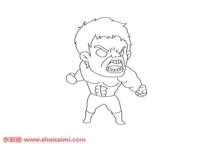 绿巨人浩克怎么画 绿巨人浩克简笔画简单易画