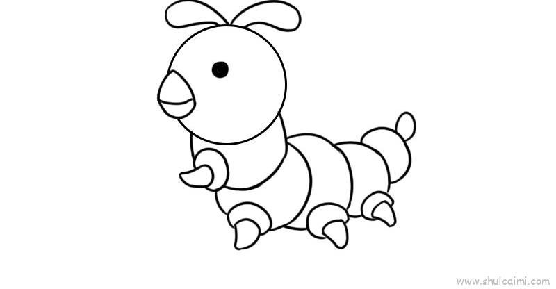 虫子儿童画怎么画 虫子简笔画步骤