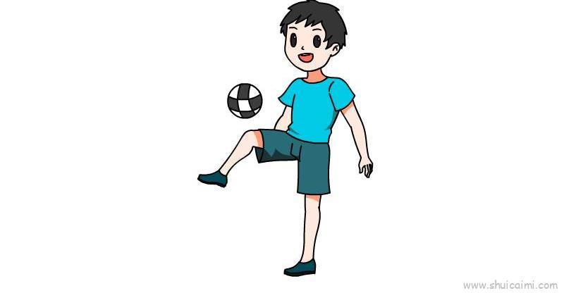 踢球儿童画怎么画 踢球简笔画简单