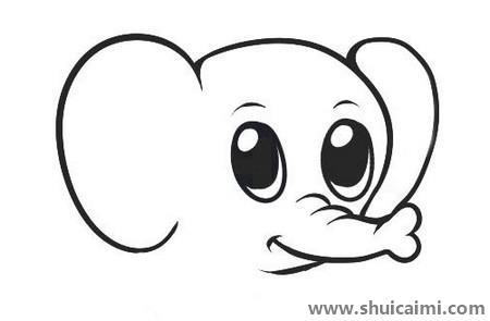 可爱的小象儿童简笔画绘画教程