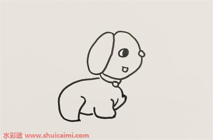 小狗怎么画 小狗简笔画简单易画彩色