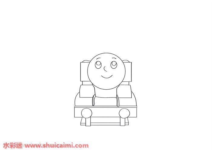 托马斯怎么画 托马斯简笔画图片