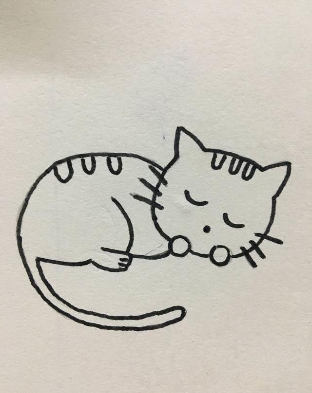 猫的简笔画 猫的简笔画可爱
