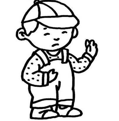 简笔画人物男孩帅气 简笔画人物男孩帅气q版校服