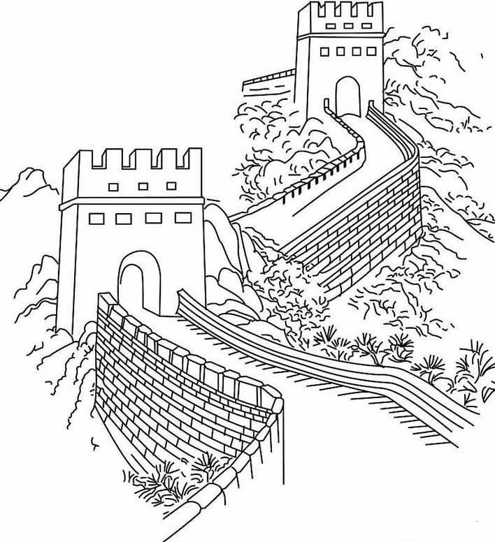 万里长城简笔画 万里长城简笔画图片