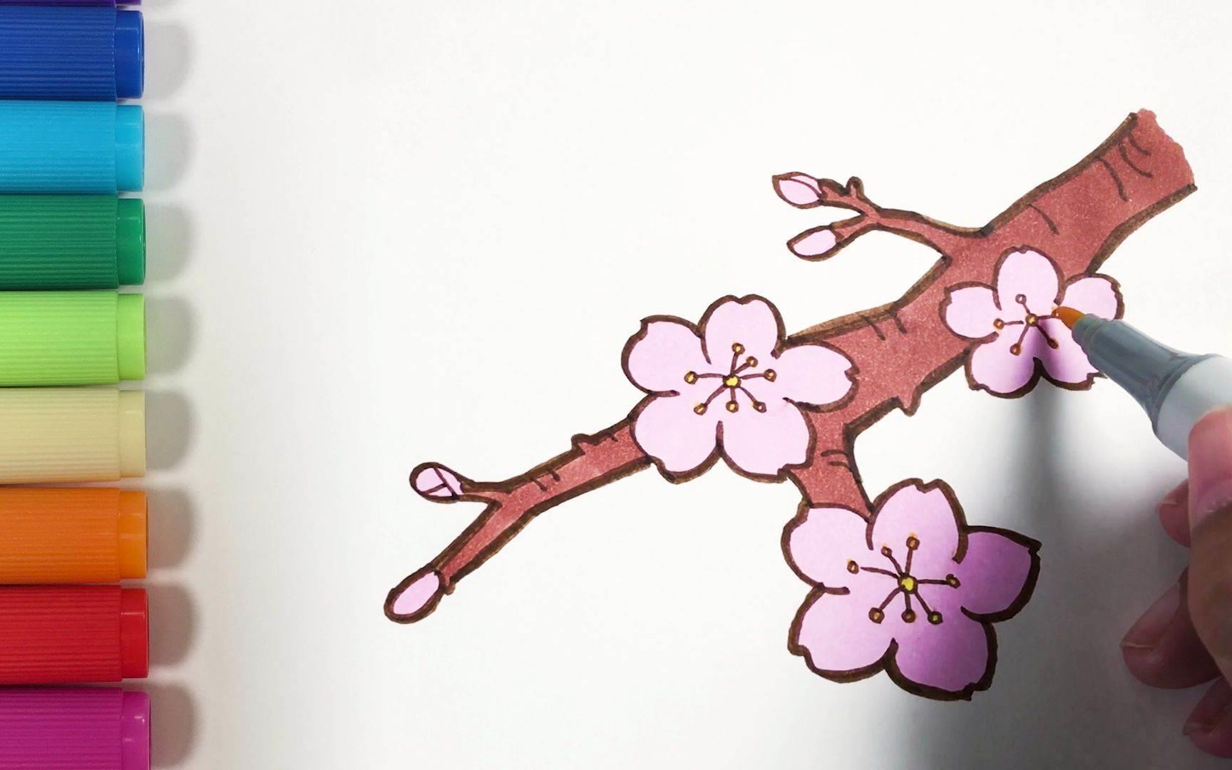 桃花简笔画 桃花简笔画简单又好看