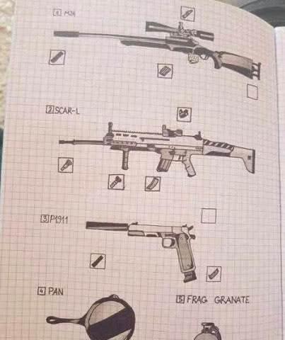吃鸡枪简笔画图片大全 吃鸡枪简笔画图片大全可爱