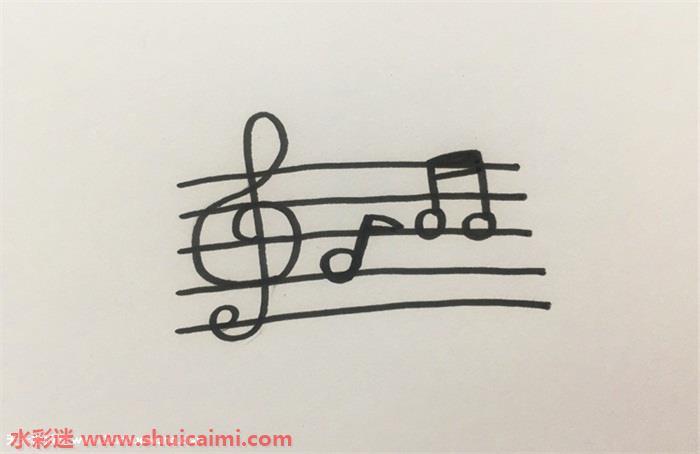 乐谱怎么画 乐谱简笔画简单又漂亮彩色