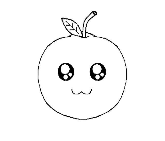 橙子简笔画 橙子简笔画带颜色