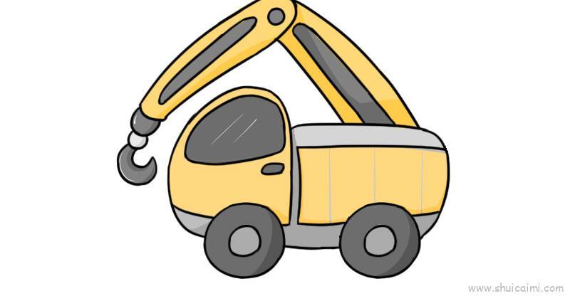 塔吊儿童画怎么画 塔吊简笔画步骤