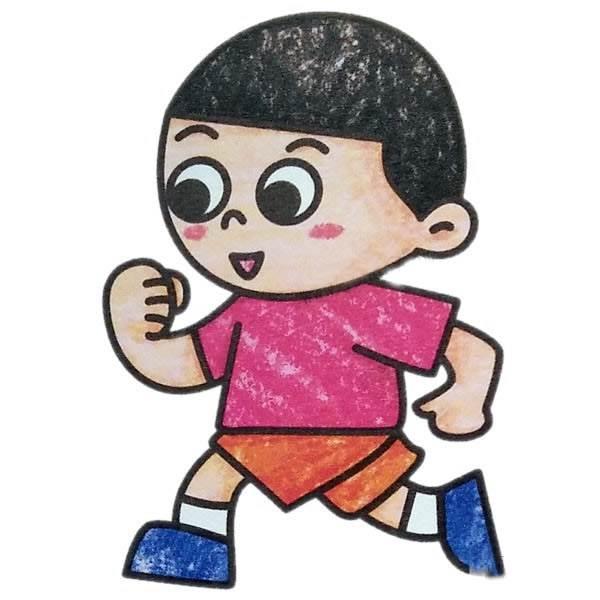 跑步的简笔画 跑步的简笔画男孩