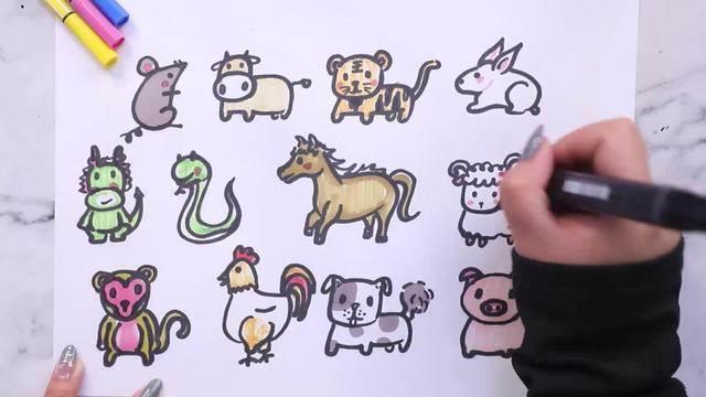 十二生肖简笔画 十二生肖简笔画可爱