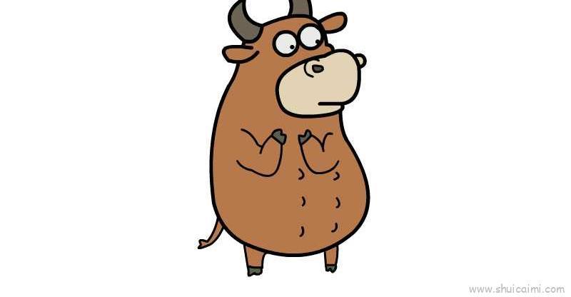 可爱小黄牛儿童画怎么画 可爱小黄牛简笔画步骤