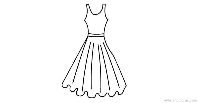 连衣裙儿童画怎么画 连衣裙简笔画图片