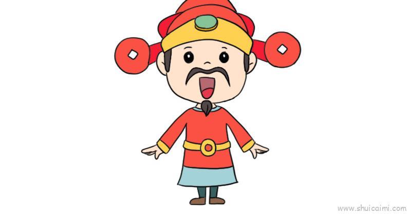 财神爷儿童画怎么画 财神爷简笔画画法