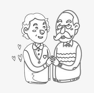 老年人简笔画 老奶奶简笔画