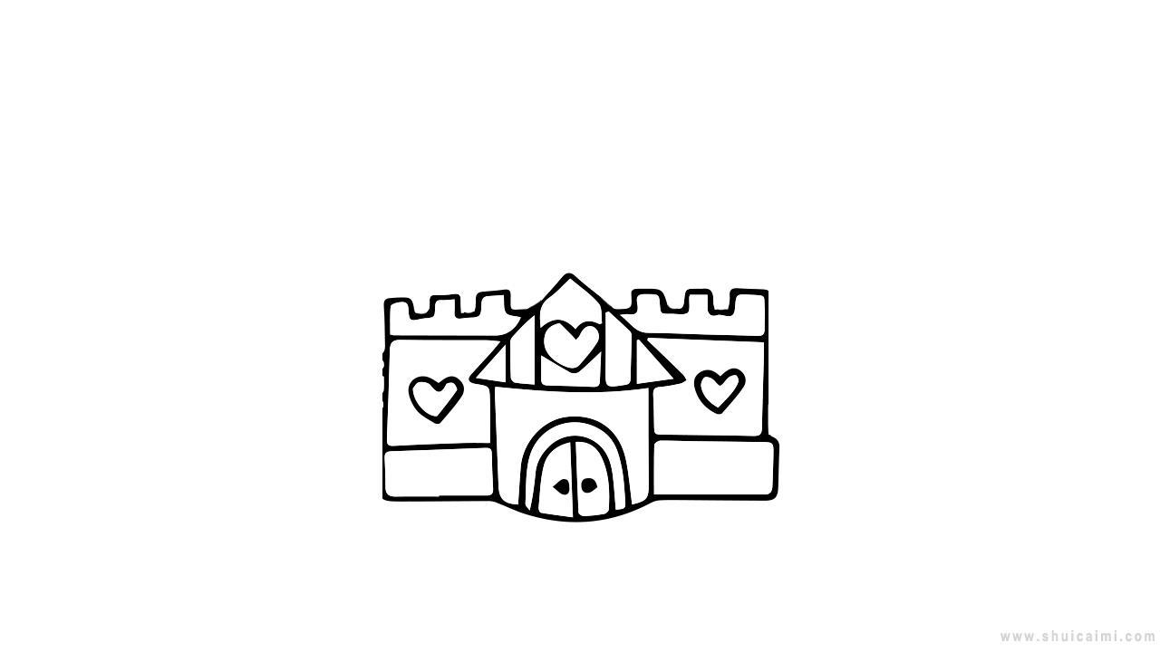 公主城堡简笔画怎么画 公主城堡简笔画简单又好看