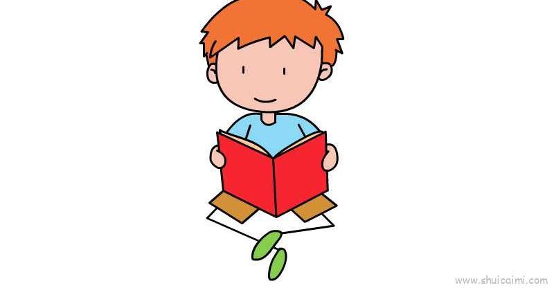 看书教程儿童画怎么画 看书教程简笔画图片大全