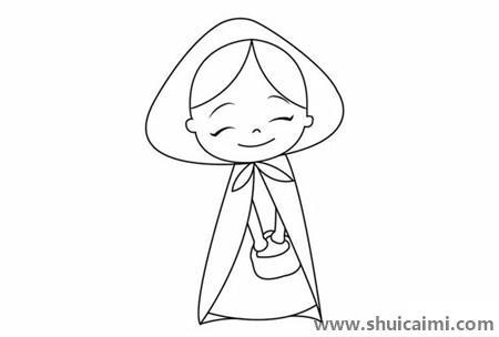童话故事小红帽儿童简笔画