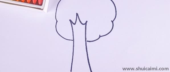 大树儿童简笔画怎么画 大树儿童画步骤